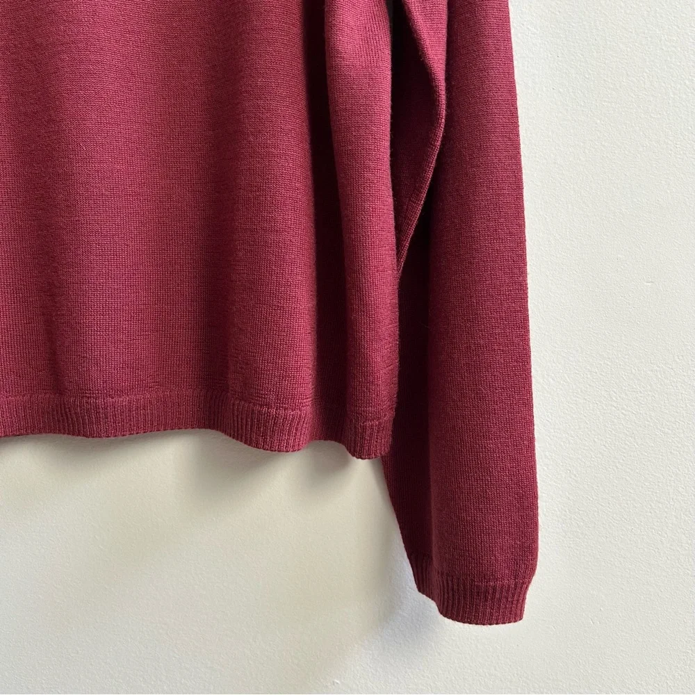 NWOT Pendleton Women’s 100% Merino Wool Crewneck Knit Sweater in Merlot, Size L